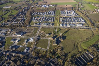 Aerial view, former Niederberg colliery, Dicksche Heide development area, Niederberg Park,