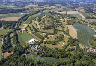 Aerial view, golf course, golf club Op de Niep, Neukirchen-Vluyn, Lower Rhine, North