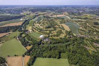 Aerial view, golf course, golf club Op de Niep, Neukirchen-Vluyn, Lower Rhine, North