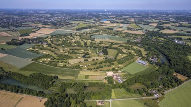 Aerial view, golf course, golf club Op de Niep, Neukirchen-Vluyn, Lower Rhine, North