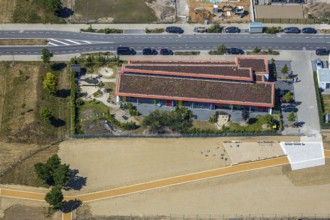 Aerial view, Dicksche Heide development area, KiTa Sternchen Niederberg, Neukirchen-Vluyn, Lower