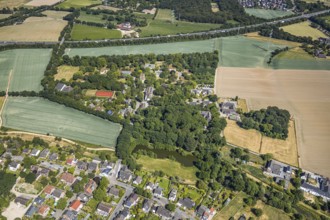 Aerial view, forest area, children's and youth village, Neukirchener Berufskolleg, Neukirchener