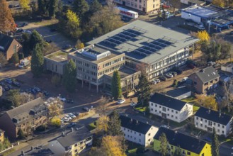 Aerial view, StadtSparkasse, Poststraße, Neukirchen, Neukirchen-Vluyn, Ruhr area, North