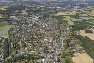 Aerial view, local view, Andreas-Bräm-Straße, ENNI Solarpark Mühlenfeld, Neukirchen-Vluyn, Lower