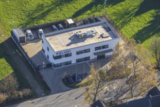 Aerial view, new police station, Niederrheinallee, Neukirchen, Neukirchen-Vluyn, Ruhr area, North