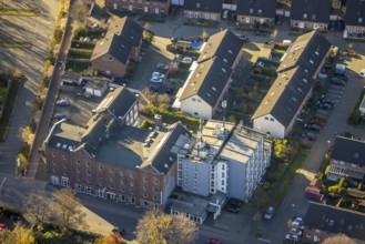 Aerial view, Hotel Dampfmühle, Neukirchen, Neukirchen-Vluyn, Ruhr area, North Rhine-Westphalia,