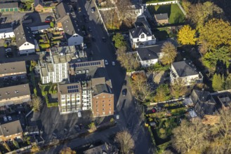 Aerial view, Hotel Dampfmühle, Neukirchen, Neukirchen-Vluyn, Ruhr area, North Rhine-Westphalia,