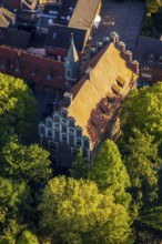 Aerial view, Wolbeck Castle, Drostenhof, Wolbecker Park, Am Steintor, Münster, Münsterland, North
