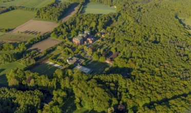 Aerial view, Gymnasium St. Mauritz, Münster, Münsterland, North Rhine-Westphalia, Germany,