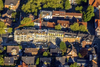 Aerial view, construction site new building Dorbaumstraße, Münster, Münsterland, North