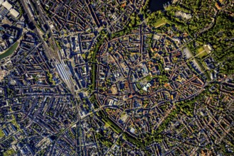 Aerial view, Old Town, Promenadenring, St Paul's Cathedral, Cathedral SquarePaulus-Dom, Domplatz,