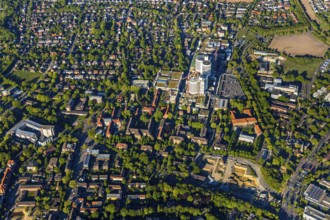 Aerial view, University Hospital Münster, Albert-Schweitzer-Campus, Münster, Münsterland, North