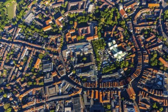 Aerial view, Old Town, Prinzipalmarkt, St Paul's Cathedral, Cathedral SquarePaulus-Dom, Domplatz,