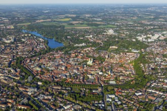 Aerial view, Old Town, Promenadenring, St Paul's Cathedral, Cathedral SquarePaulus-Dom, Domplatz,
