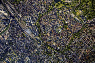 Aerial view, Old Town, Promenadenring, St Paul's Cathedral, Cathedral SquarePaulus-Dom, Domplatz,