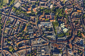 Aerial view, Old Town, Prinzipalmarkt, St Paul's Cathedral, Cathedral SquarePaulus-Dom, Domplatz,