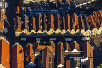 Aerial view, Prinzipalmarkt, Münster, Münsterland, North Rhine-Westphalia, Germany, DE, Europe,