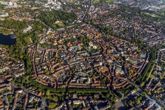 Aerial view, Old Town, Promenadenring, St Paul's Cathedral, Cathedral SquarePaulus-Dom, Domplatz,