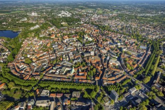 Aerial view, Old Town, Promenadenring, St Paul's Cathedral, Cathedral SquarePaulus-Dom, Domplatz,