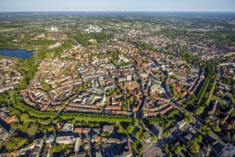 Aerial view, Old Town, Promenadenring, St Paul's Cathedral, Cathedral SquarePaulus-Dom, Domplatz,