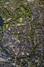 Aerial view, Old Town, Promenadenring, St Paul's Cathedral, Cathedral SquarePaulus-Dom, Domplatz,