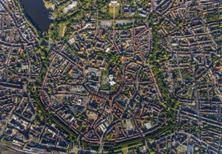 Aerial view, Old Town, Promenadenring, St Paul's Cathedral, Cathedral SquarePaulus-Dom, Domplatz,