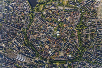 Aerial view, Old Town, Promenadenring, St Paul's Cathedral, Cathedral SquarePaulus-Dom, Domplatz,