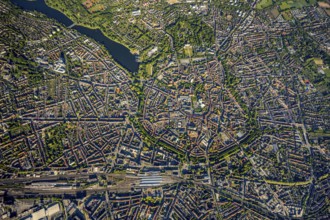 Aerial view, Old Town, Promenadenring, St Paul's Cathedral, Cathedral SquarePaulus-Dom, Domplatz,