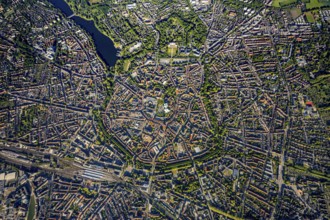 Aerial view, Old Town, Promenadenring, St Paul's Cathedral, Cathedral SquarePaulus-Dom, Domplatz,