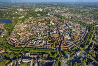 Aerial view, Old Town, Promenadenring, St Paul's Cathedral, Cathedral SquarePaulus-Dom, Domplatz,