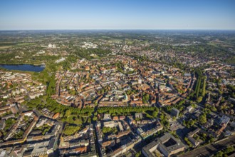 Aerial view, Old Town, Promenadenring, St Paul's Cathedral, Cathedral SquarePaulus-Dom, Domplatz,