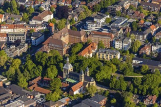 Aerial view, St. Mauritz Catholic Church, Bau- und Liegenschaftsbetrieb North Rhine-Westphalia