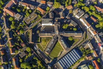 Aerial photograph, Münster prison, Münster, Münsterland, North Rhine-Westphalia, Germany, arrest,