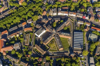 Aerial photograph, Münster prison, Münster, Münsterland, North Rhine-Westphalia, Germany, arrest,