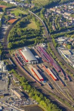 Aerial photo, euro-Express Sonderzüege GmbH, provider of special trains, DB Regio, Münster,