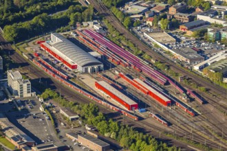 Aerial photo, euro-Express Sonderzüege GmbH, provider of special trains, DB Regio, Münster,