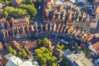 Aerial view, Prinzipalmarkt, Münster, Münsterland, North Rhine-Westphalia, Germany, DE, Europe,