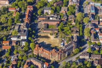 Aerial view, Westfälische Wilhelms-Universität Münster, Examination Office of the Faculty of