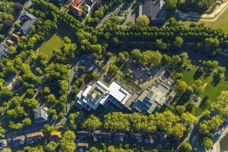 Aerial view, LBS Westdeutsche Landesbausparkasse, Münster, Münsterland, North Rhine-Westphalia,