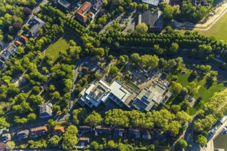 Aerial view, LBS Westdeutsche Landesbausparkasse, Münster, Münsterland, North Rhine-Westphalia,