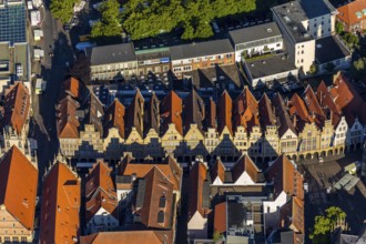 Aerial view, Prinzipalmarkt, Münster, Münsterland, North Rhine-Westphalia, Germany, DE, Europe,