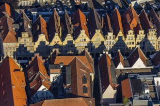 Aerial view, Prinzipalmarkt, Münster, Münsterland, North Rhine-Westphalia, Germany, DE, Europe,