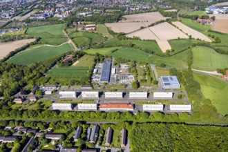 Aerial view, Speicherstadt Münster, An den Speichern, office and communication centre,