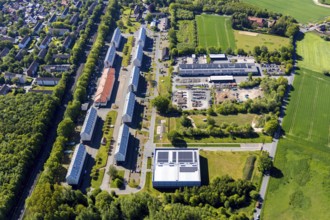Aerial view, Speicherstadt Münster, An den Speichern, office and communication centre,