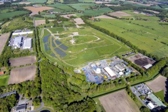 Aerial view, central landfill II, Reiling MS-Recycling, Abfallwirtschaftsbetriebe Münster, Münster,