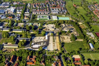 Aerial view, Oxford Quarter, Oxford Barracks, Freiherr-vom-Stein-Gymnasium Münster, job centre,