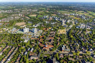 Aerial view, University Hospital Münster, Albert-Schweitzer-Campus, Münster, Münsterland, North