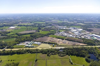Aerial view, construction site at Westfalen Tanklager- und Transportgesellschaft,