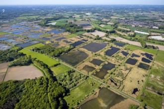 Aerial photograph, nature reserve Rieselfelder Münster, European bird sanctuary, Münster,
