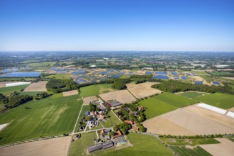 Aerial photograph, nature reserve Rieselfelder Münster, European bird sanctuary, Münster,